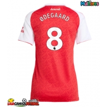 Camisa de Futebol Arsenal Martin Odegaard #8 Equipamento Principal Mulheres 2025-26 Manga Curta